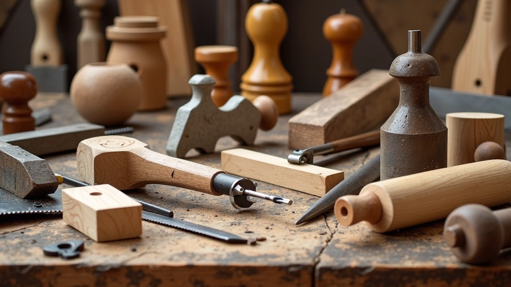 Essential hand tools for woodworking including saws, chisels, planes, and measuring instruments