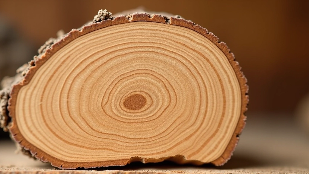 Close-up detail of Baltic pine wood grain showing tight growth rings and natural texture